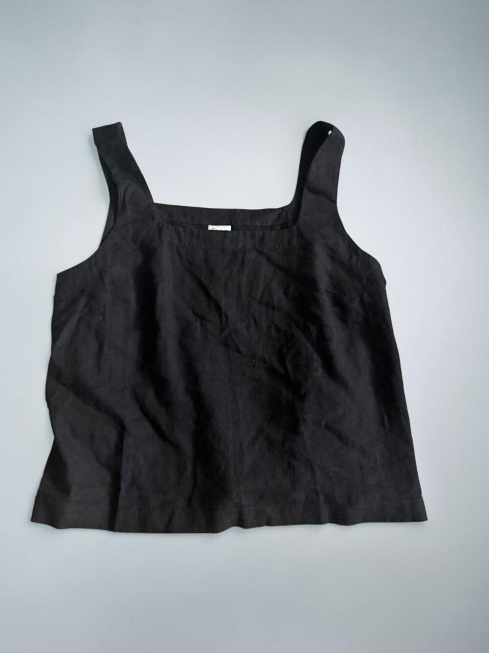 A NEW DAY Black Squareneck Tank Top Sz L NEW NWT